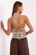 Koszulka Top Model MI-TP-88506.87 Beige - Italy Moda