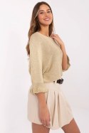 Sweter Damski Model MI-SW-2502.60 Gold - Italy Moda Sweter Damski Model MI-SW-2502.60 Gold - Italy Moda