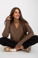 Sweter Kardigan Model LC-SW-8008.80P Brown - Rue Paris Sweter Kardigan Model LC-SW-8008.80P Brown - Rue Paris