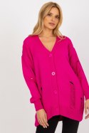 Sweter Kardigan Model LC-SW-8042.08X Fuksja - Rue Paris Sweter Kardigan Model LC-SW-8042.08X Fuksja - Rue Paris