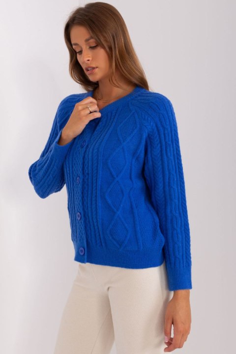 Sweter Damski Model AT-SW-2346-2.99P Cobalt - AT Sweter Damski Model AT-SW-2346-2.99P Cobalt - AT