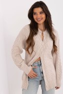 Sweter Damski Model AT-SW-23525.21 Beige - AT Sweter Damski Model AT-SW-23525.21 Beige - AT