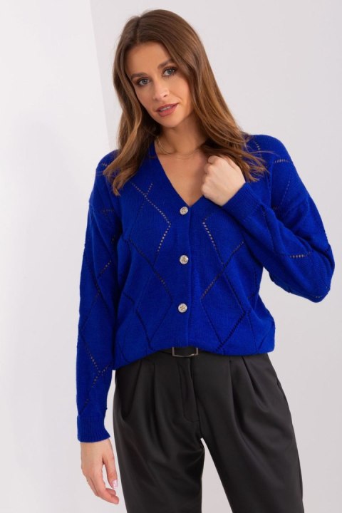 Sweter Damski Model LC-SW-A10-1.19P Cobalt - Rue Paris Sweter Damski Model LC-SW-A10-1.19P Cobalt - Rue Paris