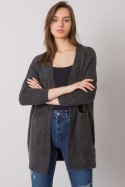 Sweter Kardigan Model ASM-SW-7560.96P Dark Grey - Rue Paris Sweter Kardigan Model ASM-SW-7560.96P Dark Grey - Rue Paris