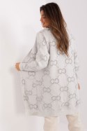 Sweter Kardigan Model AT-SW-23401-A.86 Light Grey - AT Sweter Kardigan Model AT-SW-23401-A.86 Light Grey - AT