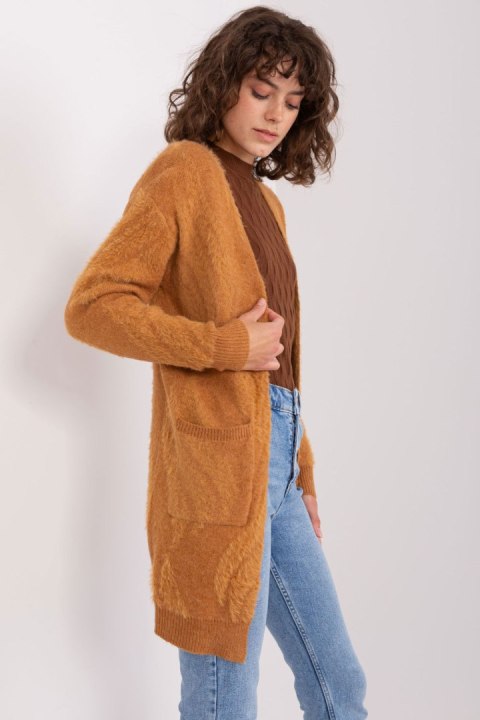 Sweter Kardigan Model AT-SW-234501.00P Camel - AT Sweter Kardigan Model AT-SW-234501.00P Camel - AT