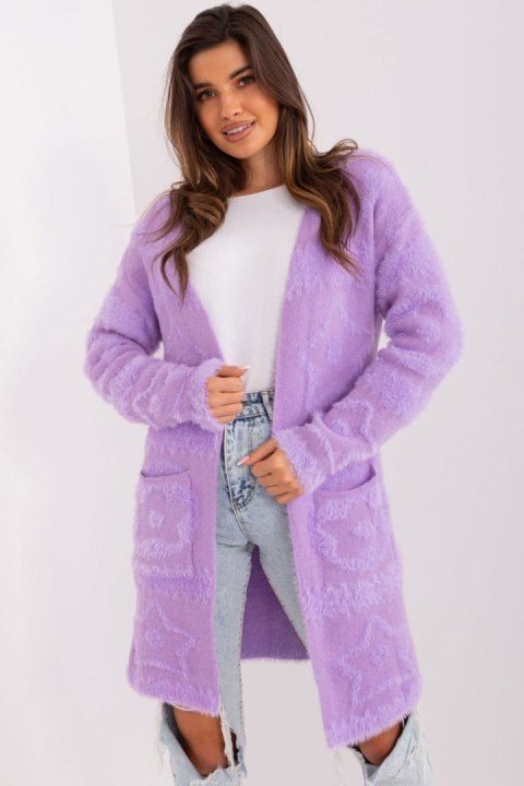 Sweter Kardigan Model AT-SW-234503.00P Light Violet - AT Sweter Kardigan Model AT-SW-234503.00P Light Violet - AT