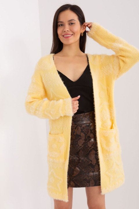 Sweter Kardigan Model AT-SW-234503.00P Light Yellow - AT Sweter Kardigan Model AT-SW-234503.00P Light Yellow - AT
