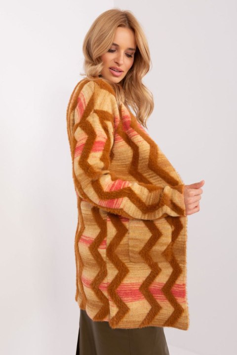 Sweter Kardigan Model AT-SW-234701.34 Camel - AT Sweter Kardigan Model AT-SW-234701.34 Camel - AT