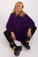 Sweter Ponczo Model AT-PN-2347.68 Dark Violet - AT Sweter Ponczo Model AT-PN-2347.68 Dark Violet - AT