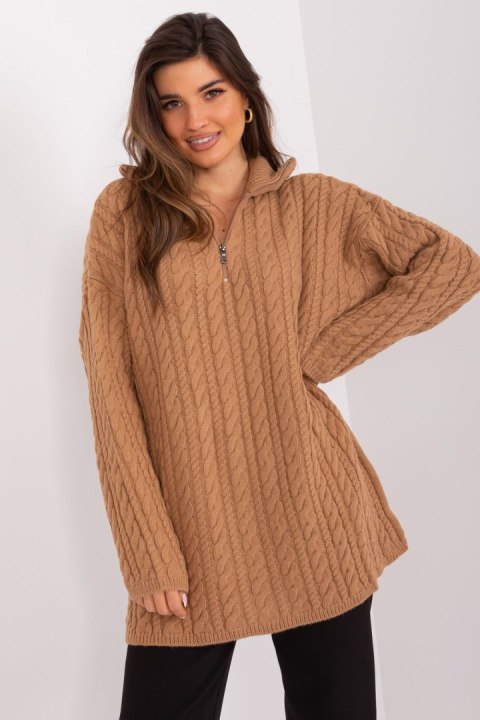 Golf Damski Model BA-SW-0282.13P Camel - Badu Golf Damski Model BA-SW-0282.13P Camel - Badu