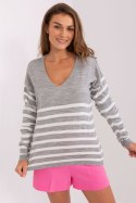 Sweter Damski Model BA-BZ-2201.62P Grey - Badu Sweter Damski Model BA-BZ-2201.62P Grey - Badu