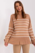Sweter Damski Model TO-SW-010.06X Camel - Factory Price Sweter Damski Model TO-SW-010.06X Camel - Factory Price