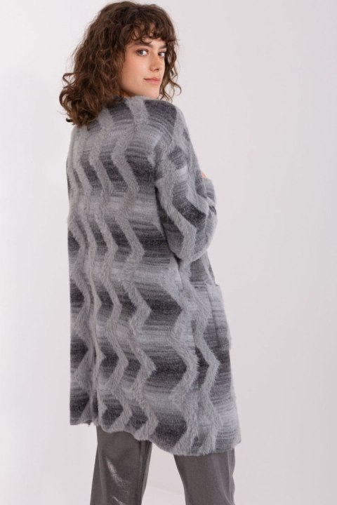 Sweter Kardigan Model AT-SW-234701.34 Grey - AT Sweter Kardigan Model AT-SW-234701.34 Grey - AT