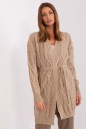 Sweter Kardigan Model BA-SW-8009-1.39P Dark Beige - Badu Sweter Kardigan Model BA-SW-8009-1.39P Dark Beige - Badu