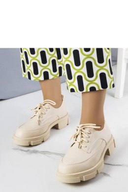 Beżowe półbuty na masywnej podeszwie Kay - Solea