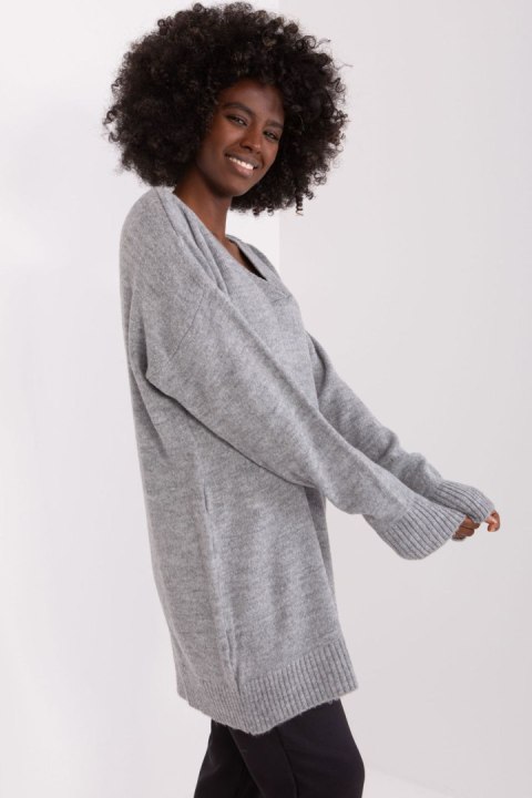 Sweter Damski Model BA-SW-0577.36X Grey - Badu Sweter Damski Model BA-SW-0577.36X Grey - Badu