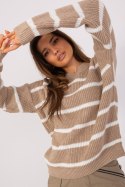 Sweter Damski Model BA-SW-8025.38P Dark Beige - Badu Sweter Damski Model BA-SW-8025.38P Dark Beige - Badu