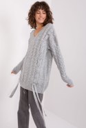 Sweter Damski Model BA-SW-8027.85P Grey - Badu Sweter Damski Model BA-SW-8027.85P Grey - Badu