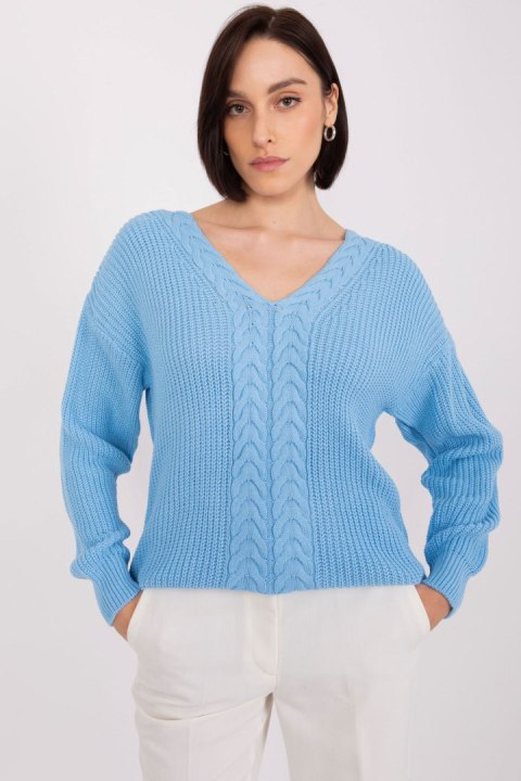 Sweter Damski Model BA-SW-8028.32 Light Blue - Badu Sweter Damski Model BA-SW-8028.32 Light Blue - Badu
