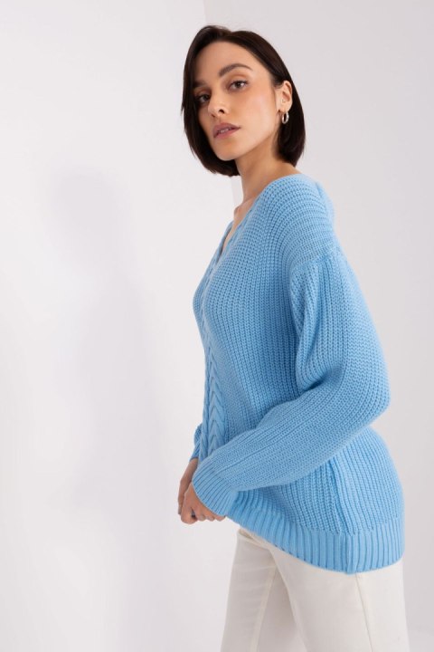 Sweter Damski Model BA-SW-8028.32 Light Blue - Badu Sweter Damski Model BA-SW-8028.32 Light Blue - Badu