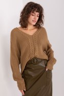 Sweter Damski Model BA-SW-8028.36P Camel - Badu Sweter Damski Model BA-SW-8028.36P Camel - Badu