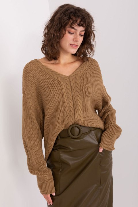 Sweter Damski Model BA-SW-8028.36P Camel - Badu Sweter Damski Model BA-SW-8028.36P Camel - Badu