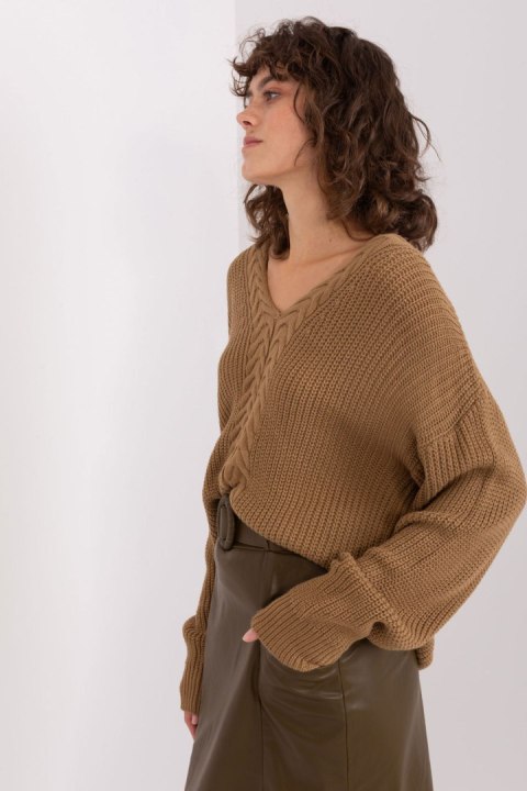 Sweter Damski Model BA-SW-8028.36P Camel - Badu Sweter Damski Model BA-SW-8028.36P Camel - Badu