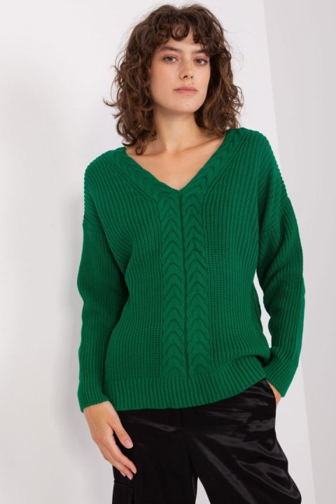 Sweter Damski Model BA-SW-8028.36P Dark Green - Badu Sweter Damski Model BA-SW-8028.36P Dark Green - Badu