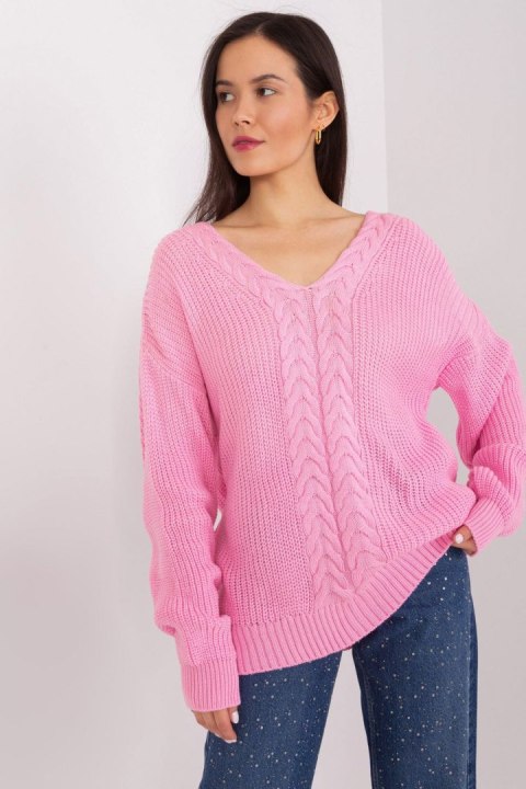 Sweter Damski Model BA-SW-8028.77 Pink - Badu Sweter Damski Model BA-SW-8028.77 Pink - Badu