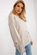 Sweter Damski Model BA-SW-8043.03 Beige - Badu Sweter Damski Model BA-SW-8043.03 Beige - Badu