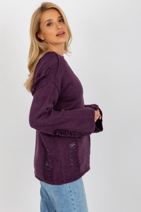 Sweter Damski Model BA-SW-8043.03 Dark Violet - Badu Sweter Damski Model BA-SW-8043.03 Dark Violet - Badu