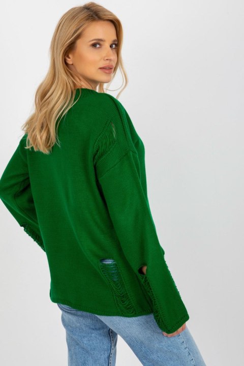 Sweter Damski Model BA-SW-8043.08X Dark Green - Badu Sweter Damski Model BA-SW-8043.08X Dark Green - Badu