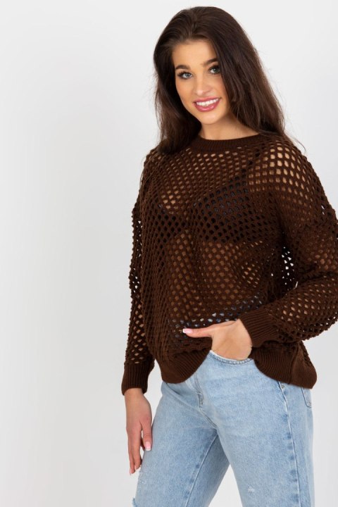 Sweter Damski Model BA-SW-9006.38P Brown - Badu Hurtownia odzieży on-line, moda damska, bielizna i obuwie dla kobiet - Matterhor