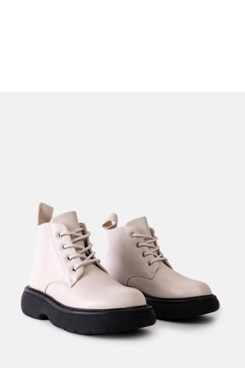 Beżowe botki typu glany Solis - Solea Beżowe botki typu glany Solis - Solea