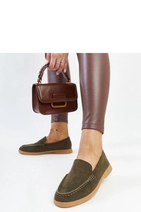 Ciemnozielone zamszowe półbuty Rumay - Solea