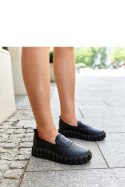 Czarne półbuty na masywnej podeszwie Teska - Solea