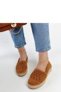 Brązowe koronkowe espadryle na platformie Samra - Solea Brązowe koronkowe espadryle na platformie Samra - Solea