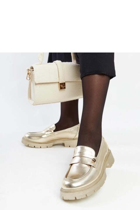 Złote mokasyny Eko skórzane Mladenka - Solea