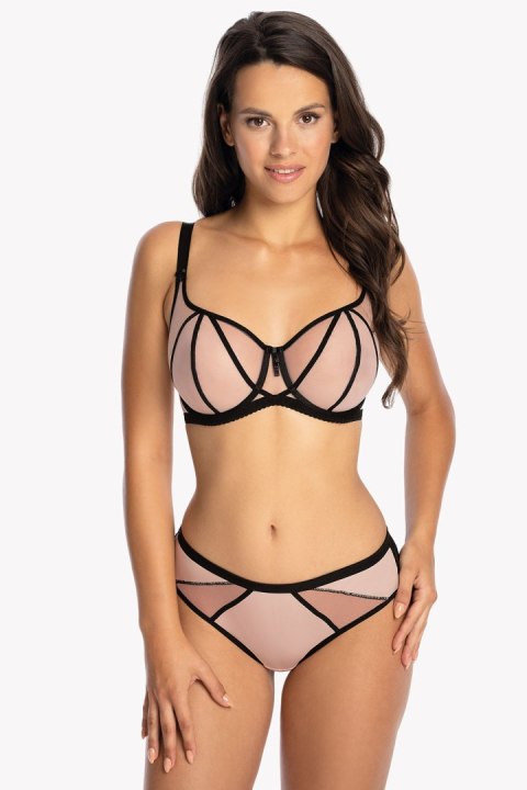 Biustonosz Soft Model Lea 1101 Black/Pink - Gaia Biustonosz Soft Model Lea 1101 Black/Pink - Gaia