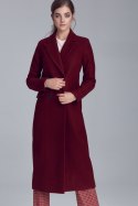 Płaszcz dwurzędowy PL06 Bordo - Nife Płaszcz dwurzędowy PL06 Bordo - Nife