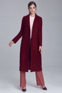 Płaszcz dwurzędowy PL06 Bordo - Nife Płaszcz dwurzędowy PL06 Bordo - Nife