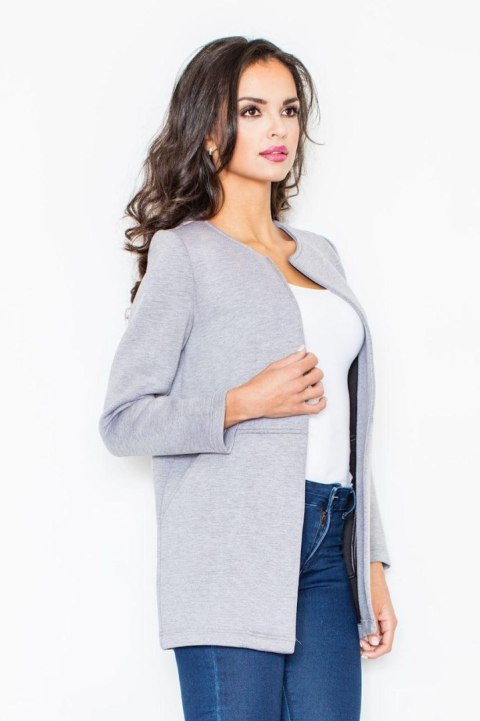 Kurtka Damska Model 345 Grey - Figl Kurtka Damska Model 345 Grey - Figl