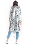 Płaszcz Damski Model A339 Silver - awama Płaszcz Damski Model A339 Silver - awama