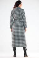 Płaszcz Damski Model A547 Houndstooth - awama Płaszcz Damski Model A547 Houndstooth - awama